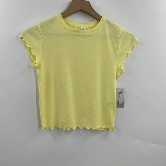Nordstrom Tops - Nordstrom BP Women's Ribbed Crew Neck Ruffle Sleeve Baby T-shirt Size XS NWT